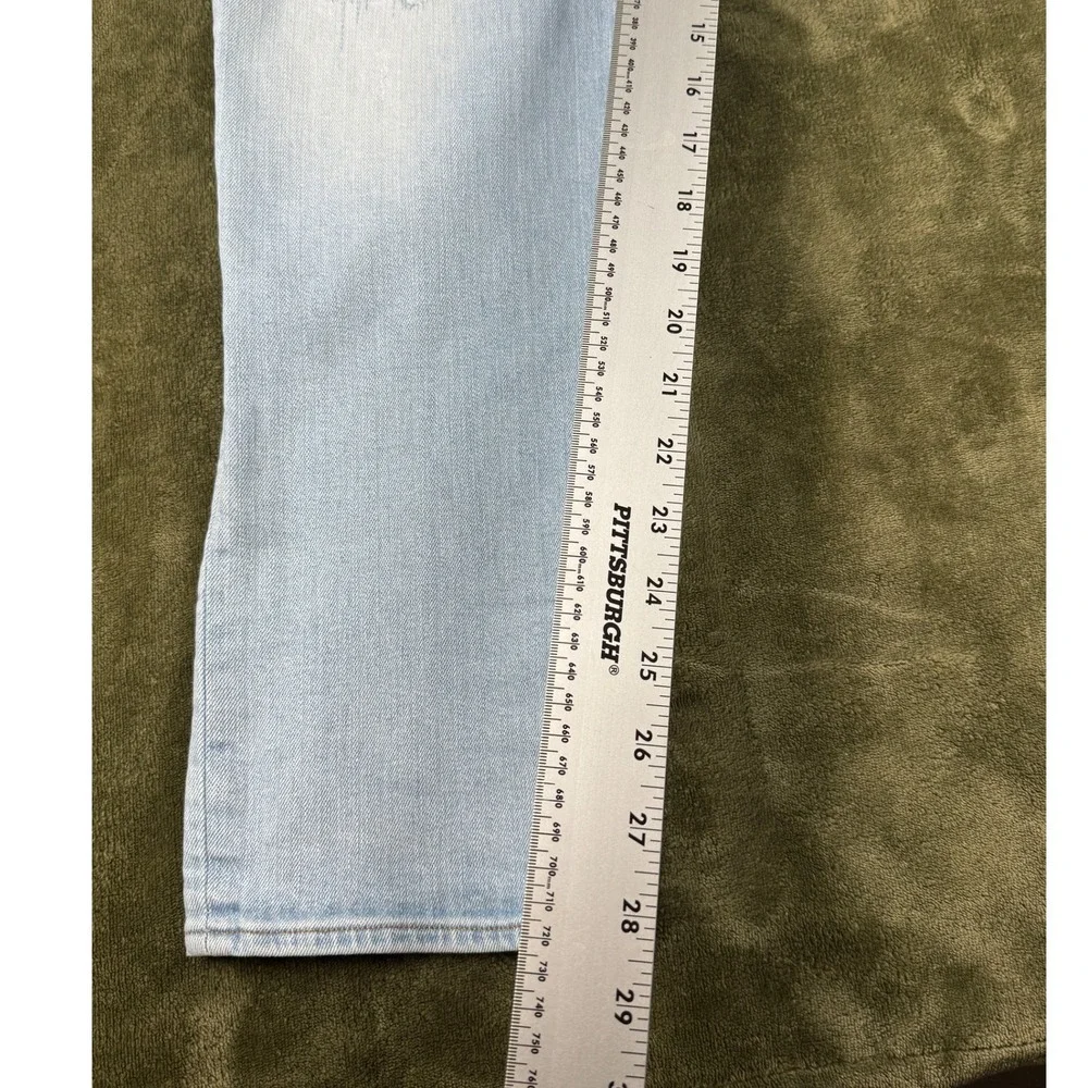 G-Star RAW 3301 Slim Light Wash Distressed Ripped Repaired Jeans Mens 33x28.5